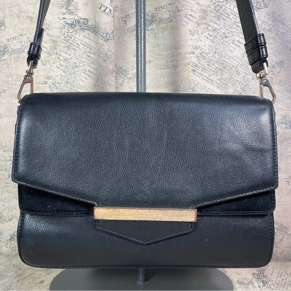 Kate Spade Magnolia Park Laurel Brown Leather Suede Crossbody Satchel Bag